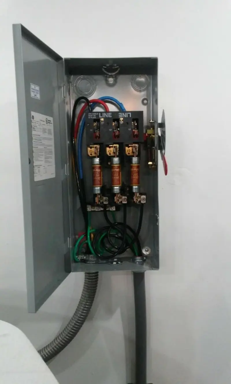 Three-phase disconnect switch installed for Electrical Wiring & Rewiring in Forest Acres